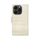 iDeal of Sweden Cora SS22 Wallet Case priekš Apple iPhone 13 mini - Beige Croco - mākslīgās ādas sāniski atverams maciņš ar bamperu uz magnēta