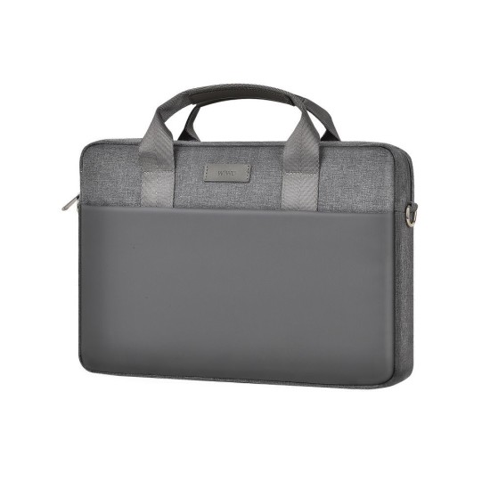 WIWU Waterproof Minimalist Pro Laptop Bag Use for 14-inch - Pelēka - Computer Laptop / Notebook Bag / Datorsoma