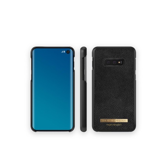 iDeal of Sweden Negin Mirsalehi Back Case priekš Samsung Galaxy S10e / S10e EE G970 - Black Pebble - plastikāta aizmugures apvalks ar iebūvētu metālisku plāksni / bampers-vāciņš