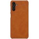 NILLKIN Qin Series Card Holder Leather Flip Case priekš Samsung Galaxy S23 Ultra 5G S918 - Brūns - sāniski atverams maciņš