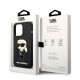 Karl Lagerfeld Silicone Ikonik series Back Case KLHCP12MSNIKBCK priekš Apple iPhone 12 / 12 Pro - Melns - silikona aizmugures apvalks / bampers-vāciņš