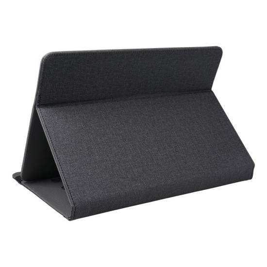 Mellow Universal Book Case priekš 10 inch Tablet PC - Melns - Universāls sāniski atverams maks planšetdatoriem ar stendu