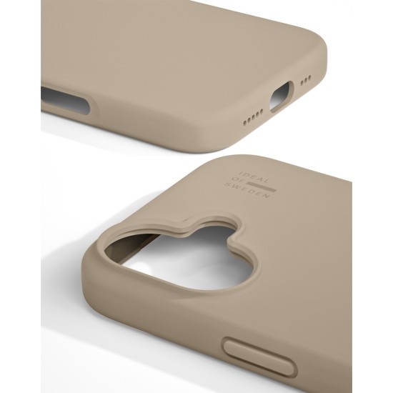 iDeal of Sweden Silicone Back Case priekš Apple iPhone 16 - Beige - silikona aizmugures apvalks / bampers-vāciņš