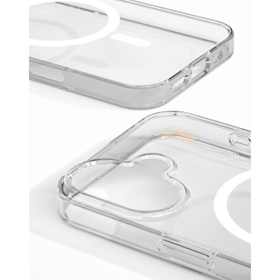 iDeal of Sweden Clear MagSafe Back Case priekš Apple iPhone 16 Plus - Clear - silikona aizmugures apvalks / bampers-vāciņš