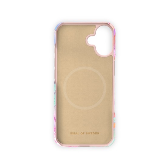 iDeal of Sweden Fashion MagSafe Back Case для Apple iPhone 16 - Pastel Marble - пластиковый чехол-накладка с встроенной металической пластиной / бампер-крышка