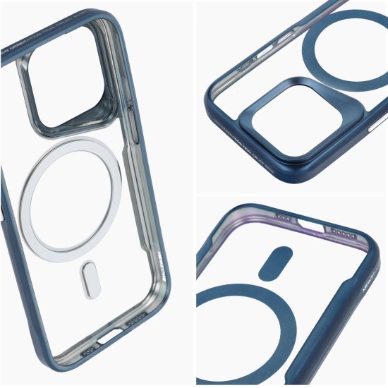 Ergofit Newzone MagSafe Back Case priekš Apple iPhone 16 - Zils - silikona-plastikāta aizmugures apvalks / bampers-vāciņš