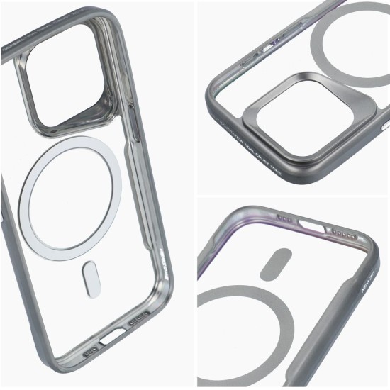 Ergofit Newzone MagSafe Back Case priekš Apple iPhone 16 Pro Max - Pelēks - silikona-plastikāta aizmugures apvalks / bampers-vāciņš