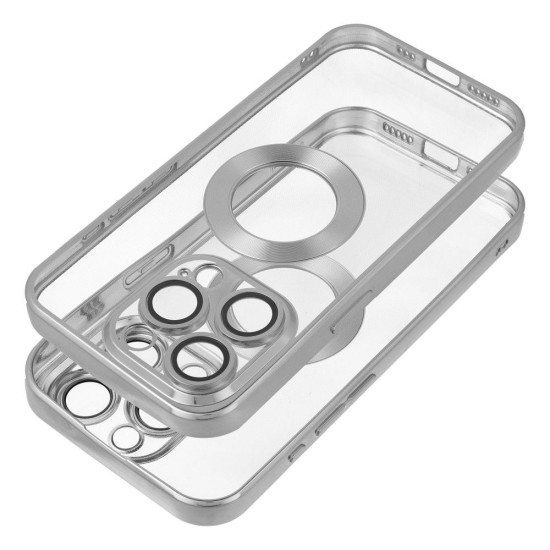 Glam Case priekš Apple iPhone 16 Pro Max - Sudrabains - silikona aizmugures apvalks / bampers-vāciņš