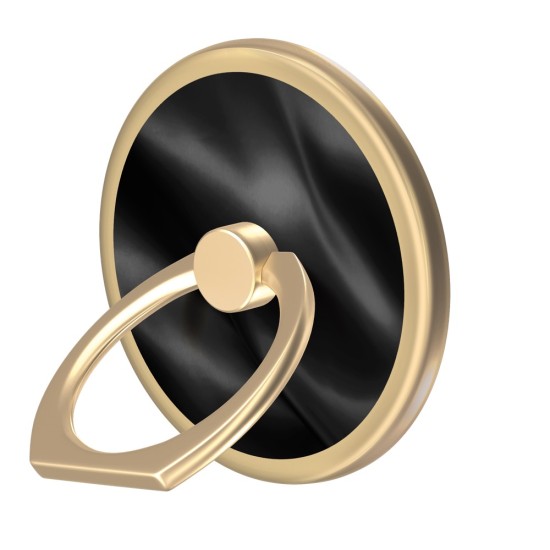 iDeal of Sweden Magnetic Ring Mount - Black Satin - Universāls magnētisks gredzens-turētājs telefonam