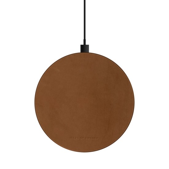 iDeal of Sweden Fashion Qi Wireless Fast Charger 10W with Micro-USB Cable - Como Brown - Universāls induktīvs bezvadu USB lādētājs paliktnis