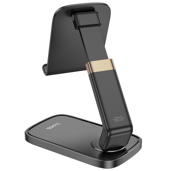 Hoco Universal Dekstop Stand Holder for Phone - Melns - Universāls galda stends / turētājs telefonam