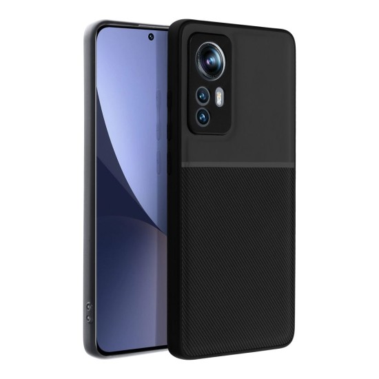 Forcell Noble Back Case priekš Xiaomi Mi 11 Lite / 11 Lite 5G NE - Melns - mākslīgās ādas aizmugures apvalks ar iebūvētu metālisku plāksni / bampers-vāciņš