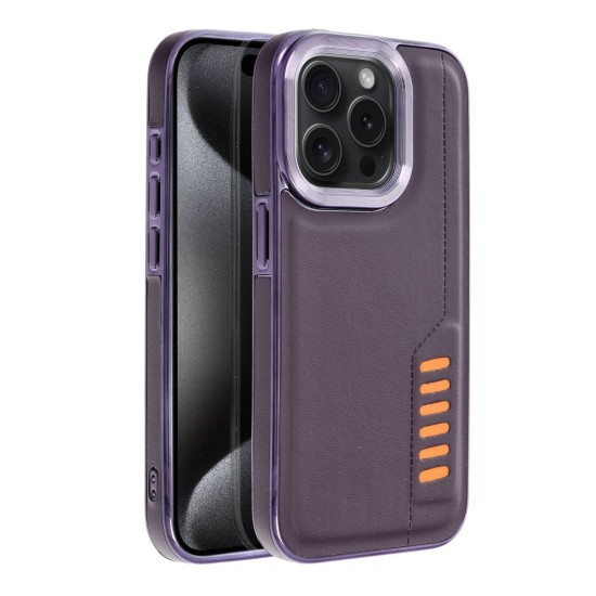 Milano Back Case priekš Apple iPhone 16 Plus - Violets - mākslīgās ādas aizmugures apvalks / bampers-vāciņš