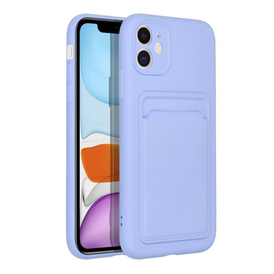 Forcell Card Back Case priekš Samsung Galaxy A16 4G A165 / A16 5G A166 - Violets - silikona aizmugures apvalks ar kabatiņu / bampers-vāciņš