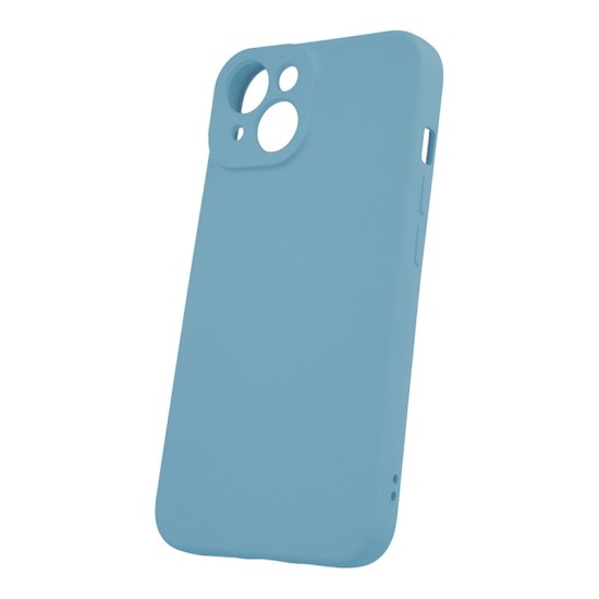 OEM Silicone Back Case (Microfiber Soft Touch) priekš Apple iPhone 16 - Gaiši Zils - matēts silikona aizmugures apvalks