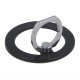 Magnetic MagSafe Ring Mount with Metal Ring (2.pcs) - Melns - Universāls magnētisks gredzens-turētājs telefonam