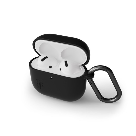 iDeal of Sweden Silicone Case priekš Apple Airpods 4 - Black - silikona apvalks bezvadu austiņu lādēšanas ierīcei