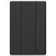 Tri-fold Stand PU Smart Auto Wake/Sleep Leather Case priekš Samsung Galaxy Tab A9 Plus X210 / X215 / X216 - Melns - sāniski atverams maciņš ar stendu