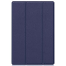 Tri-fold Stand PU Smart Auto Wake/Sleep Leather Case priekš Xiaomi Redmi Pad SE 8.7 - Tumši Zils - sāniski atverams maciņš ar stendu