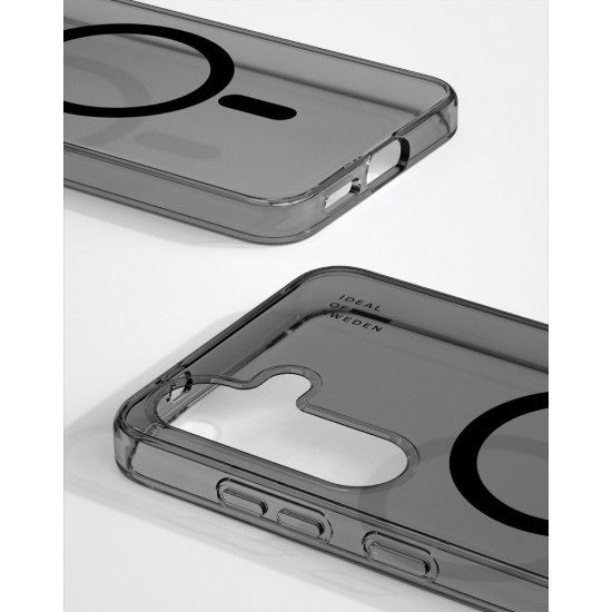 iDeal of Sweden Clear MagSafe Back Case priekš Samsung Galaxy S25 Plus 5G S936 / S24 Plus 5G S926 - Tinted Black - silikona aizmugures apvalks / bampers-vāciņš