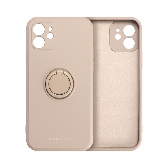 RoarKorea Amber Ring Back Case priekš Samsung Galaxy A55 5G A556 - Bēšs - silikona aizmugures apvalks ar gredzenu / bampers-vāciņš