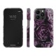 iDeal of Sweden Fashion Back Case priekš Apple iPhone 14 Pro - Deep Purple Bloom - plastikāta aizmugures apvalks ar iebūvētu metālisku plāksni / bampers-vāciņš