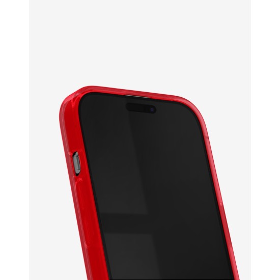 iDeal of Sweden Clear Back Case priekš Apple iPhone 15 Pro - Radiant Red - silikona aizmugures apvalks / bampers-vāciņš