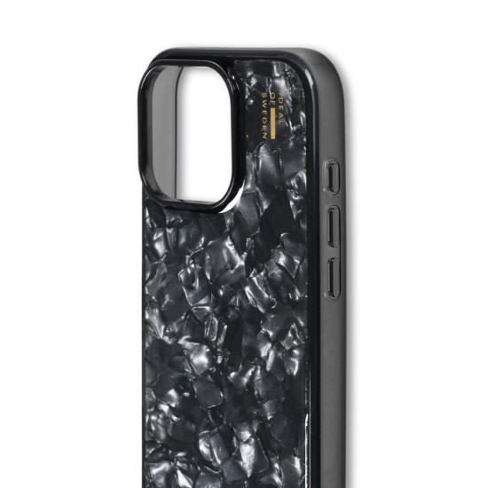 iDeal of Sweden Pearlised Back Case priekš Apple iPhone 16 Pro Max - Black - silikona-plastikāta aizmugures apvalks / bampers-vāciņš