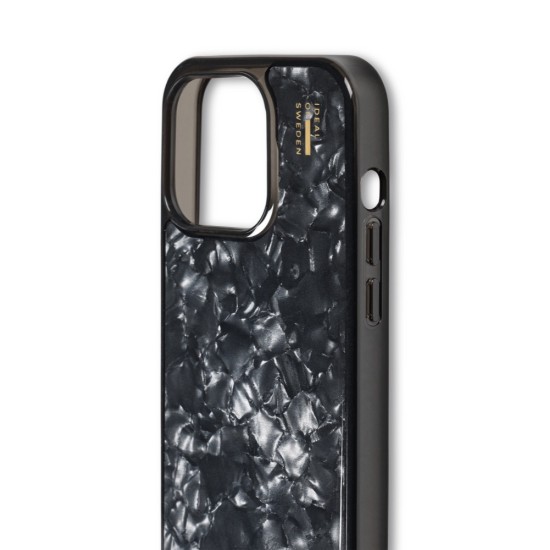 iDeal of Sweden Pearlised Back Case priekš Apple iPhone 15 Pro - Black - silikona-plastikāta aizmugures apvalks / bampers-vāciņš