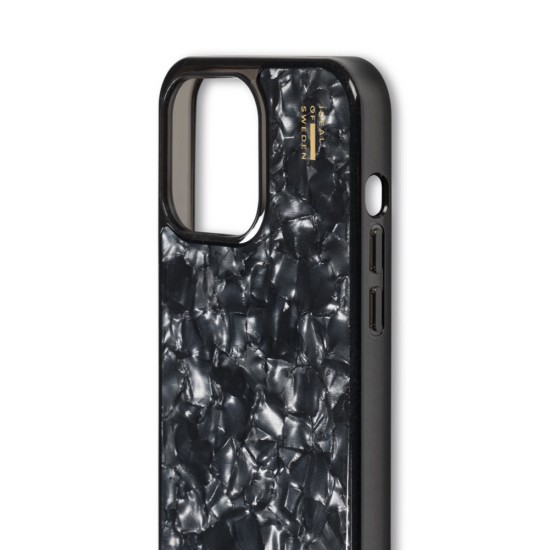 iDeal of Sweden Pearlised Back Case priekš Apple iPhone 14 Pro Max - Black - silikona-plastikāta aizmugures apvalks / bampers-vāciņš