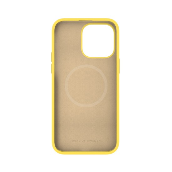 iDeal of Sweden Silicone MagSafe Back Case priekš Apple iPhone 15 / 14 / 13 - Soft Lemon - silikona aizmugures apvalks / bampers-vāciņš