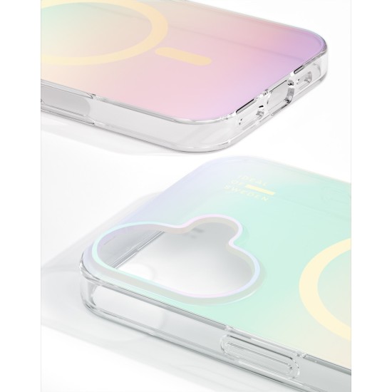 iDeal of Sweden Clear MagSafe Back Case priekš Apple iPhone 16 - Shimmer - silikona aizmugures apvalks / bampers-vāciņš