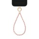 iDeal of Sweden Phone Wristlet Strap - Light Pink - metāliska rokas siksniņa ar pērlītēm