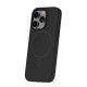 Silicone Thin Mag Case with MagSafe priekš Apple iPhone 15 Pro - Melns - silikona aizmugures apvalks / bampers-vāciņš