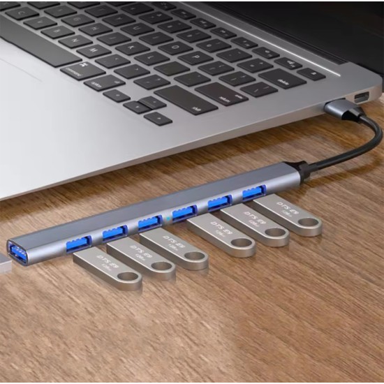 Home Office Hub USB to 7xUSB 2.0 Conventer Adapter - USB adapteris telefoniem vai planšetdatoriem ar USB ieeju / konektoru