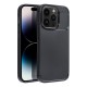 Carbon Premium Back Case priekš Apple iPhone 12 / 12 Pro - Melns - silikona aizmugures apvalks / bampers-vāciņš