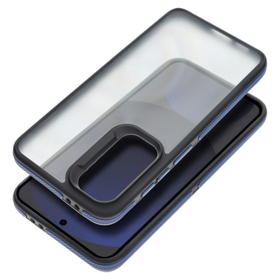 Neo Back Case priekš Apple iPhone 16e - Caurspīdīgs / Zils - silikona-plastikāta aizmugures apvalks / bampers-vāciņš