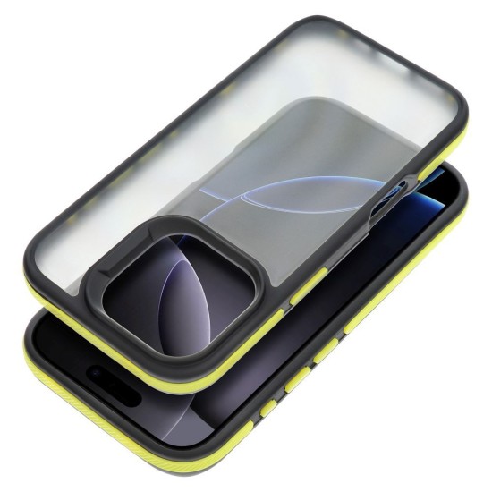 Neo Back Case priekš Apple iPhone 16e - Caurspīdīgs / Dzeltens - silikona-plastikāta aizmugures apvalks / bampers-vāciņš