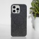 Glitter Thin Magsafe Back Case priekš Apple iPhone 13 - Melns - silikona aizmugures apvalks / bampers-vāciņš