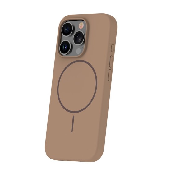 Silicone Thin Mag Case with MagSafe priekš Apple iPhone 16e - Brūns- silikona aizmugures apvalks / bampers-vāciņš