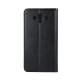Smart Magnetic Case priekš Xiaomi Redmi Note 13 4G - Melns - sāniski atverams mākslīgas ādas maciņš ar stendu