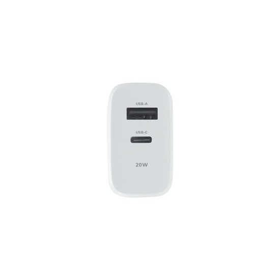 Maxlife MXTC-10-20AC PD / QC 20W 1x USB / 1x Type-C Tīkla Lādētājs - Balts - USB / USB-C wall travel charger