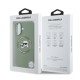 Karl Lagerfeld Silicone Double Heads And Circle MagSafe series Back Case KLHMP16SSKCHTCA priekš Apple iPhone 16 - Zaļš - silikona aizmugures apvalks / bampers-vāciņš
