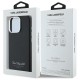 Karl Lagerfeld Grained PU Hotel RSG series Back Case KLHCP16LPGWCMKHK priekš Apple iPhone 16 Pro - Melns - mākslīgās ādas aizmugures apvalks / bampers-vāciņš