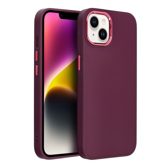 Frame Back Case priekš Apple iPhone 16e - Violets - matēts silikona aizmugures apvalks / bampers-vāciņš