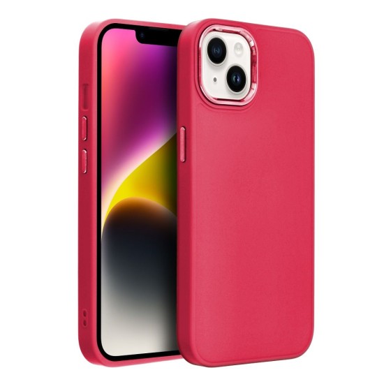 Frame Back Case priekš Apple iPhone 16e - Sārts - matēts silikona aizmugures apvalks / bampers-vāciņš