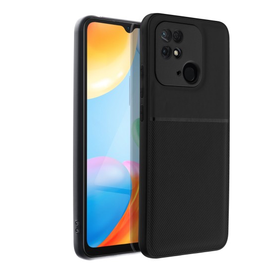 Forcell Noble Back Case priekš Xiaomi Redmi Note 11 Pro / Note 12 Pro 4G - Melns - mākslīgās ādas aizmugures apvalks ar iebūvētu metālisku plāksni / bampers-vāciņš
