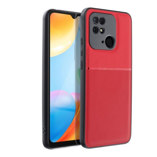 Forcell Noble Back Case priekš Xiaomi Redmi Note 11 Pro / Note 12 Pro 4G - Sarkans - mākslīgās ādas aizmugures apvalks ar iebūvētu metālisku plāksni / bampers-vāciņš 