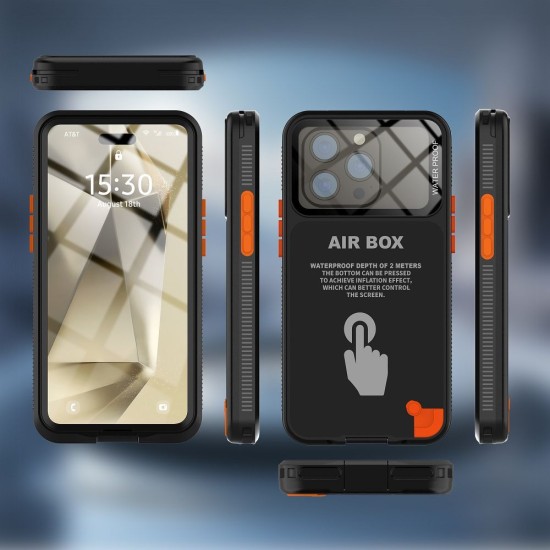 Waterproof Shellbox with Airbox 6.1-inch - Melns - Universāls Vakuuma Ūdens izturīgs apvalks