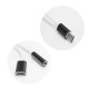 AUX Adapter 2in1 Type-C (male) to Type-C (female) / Jack 3.5mm (female) - Balts - USB-C austiņu izejas sadalītājs